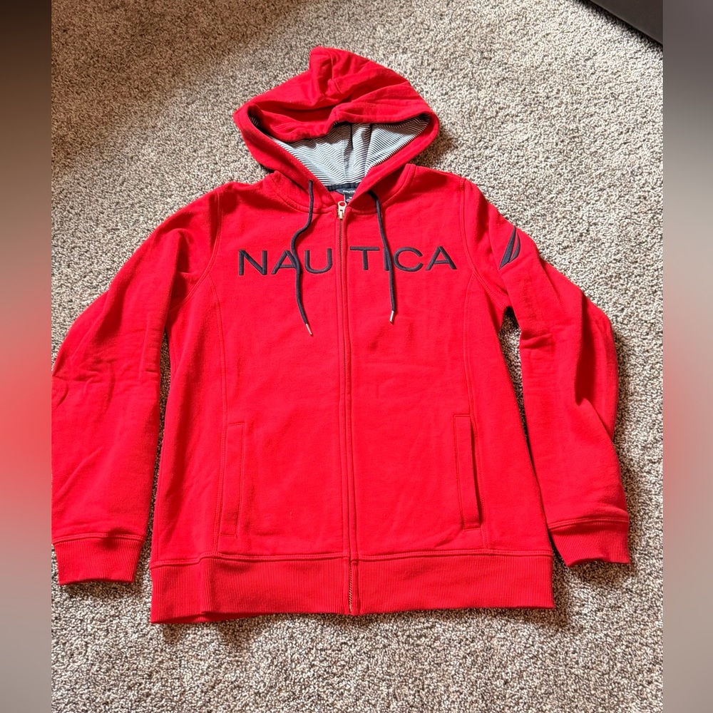NWOT - Nautica Bright Red Full-Zip Hoodie